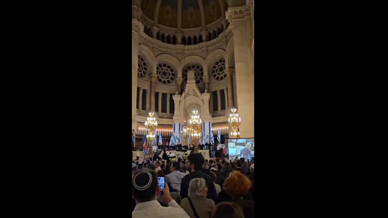 VIDEO: YOM HA’ATZMAUT CEREMONY AT THE VICTOIRE SYNAGOGUE IN PARIS