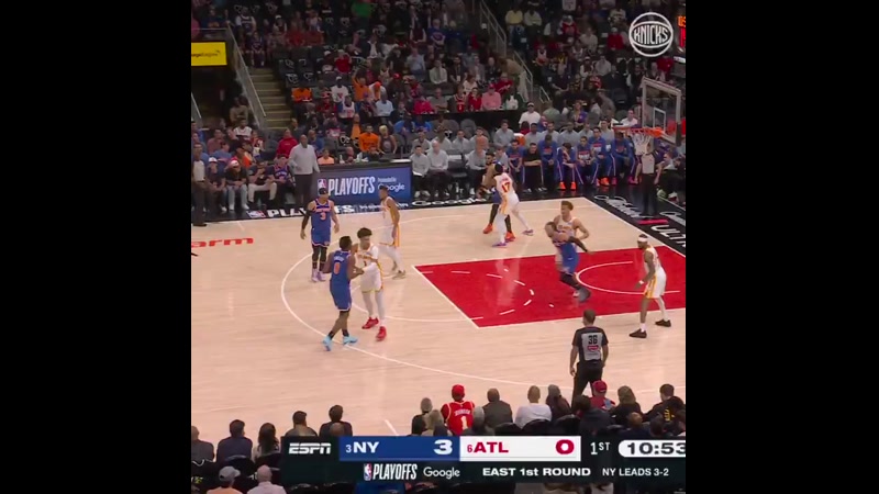 SPORTS VIDEO: KNICKS DESTROY HAWKS TO ADVANCE TO SECOND ROUND 🗽🍎