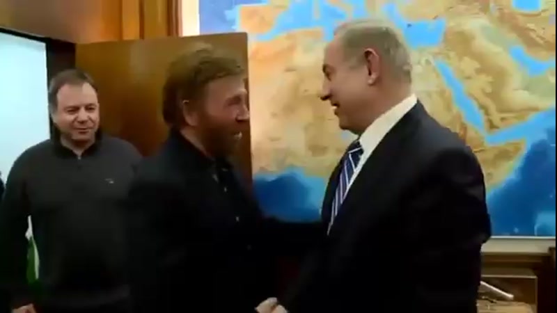 VIDEO: NETANYAHU TO CHUCK NORRIS: “NOW THAT YOU’RE HERE, I DON’T NEED SECURITY”